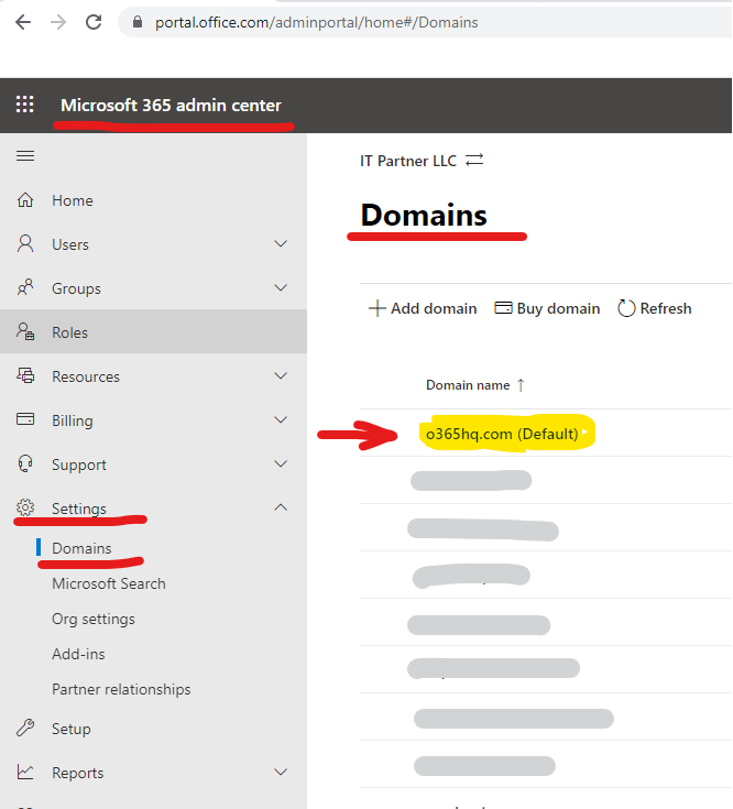 IT Partners | How to find your Microsoft 365 default domain name
